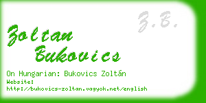 zoltan bukovics business card